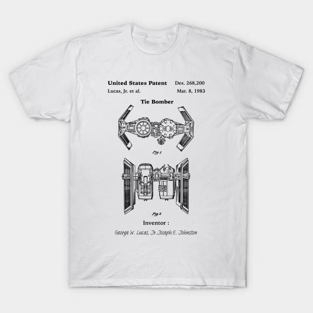 Tie bomber patent gift idea T-Shirt by Anodyle